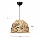 Φωτιστικό οροφής Kimi  E27 wicker μονόφωτο χρώμα φυσικό Ø30x80εκ.