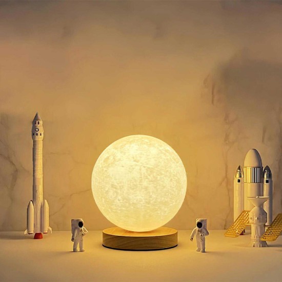 Φωτιστικό επιτραπέζιο Lumo  E14 ξύλινο - Pvc χρώμα φυσικό - κρεμ Ø12x17εκ.