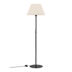 Φωτιστικό δαπέδου Vilo  E27 μεταλλικό - ύφασμα Pvc χρώμα μαύρο - λευκό Ø35x152εκ.