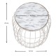 Σκαμπώ - τραπεζάκι βοηθητικό Muller Megapap μεταλλικό - Mdf χρώμα λευκό 35x35x47εκ. - 0127711