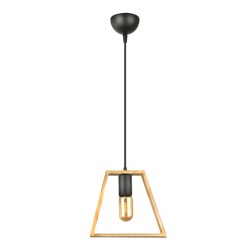 Φωτιστικό οροφής Tekli  E27 ξύλινο μονόφωτο χρώμα φυσικό 23x3x70εκ.