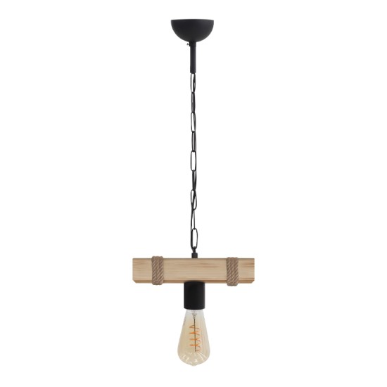 Φωτιστικό οροφής Vero  E27 ξύλινο μονόφωτο χρώμα φυσικό 25x8x65εκ.