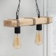 Φωτιστικό οροφής Vero  E27 ξύλινο δίφωτο χρώμα φυσικό 40x8x65εκ.