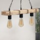 Φωτιστικό οροφής Vero  E27 ξύλινο τρίφωτο χρώμα φυσικό 50x8x65εκ.