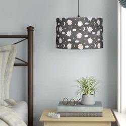 Φωτιστικό οροφής Tale  E27 ύφασμα PVC μονόφωτο πολύχρωμο Ø33x70εκ.