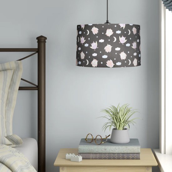 Φωτιστικό οροφής Tale  E27 ύφασμα PVC μονόφωτο πολύχρωμο Ø33x70εκ.