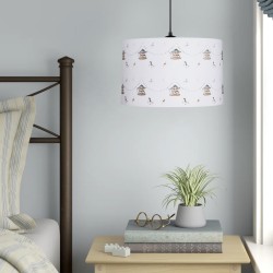 Φωτιστικό οροφής Tale  E27 ύφασμα PVC μονόφωτο πολύχρωμο Ø33x70εκ.