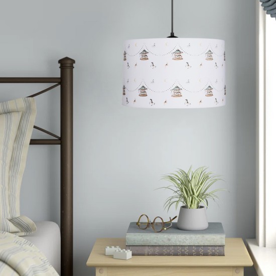 Φωτιστικό οροφής Tale  E27 ύφασμα PVC μονόφωτο πολύχρωμο Ø33x70εκ.