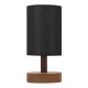 Φωτιστικό επιτραπέζιο Volge Megapap E27 ξύλο/ύφασμα χρώμα μαύρο 15x15x34εκ. - 0234111