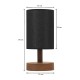 Φωτιστικό επιτραπέζιο Volge Megapap E27 ξύλο/ύφασμα χρώμα μαύρο 15x15x34εκ. - 0234111