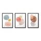 Πίνακας "Circles" 3 τμχ. σε πλαίσιο 35x45x2εκ. Πίνακας "Circles" 3 τμχ. σε πλαίσιο 35x45x2εκ.