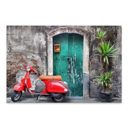 Πίνακας σε καμβά "Red Vespa"  ψηφιακής εκτύπωσης 60x40x3εκ.