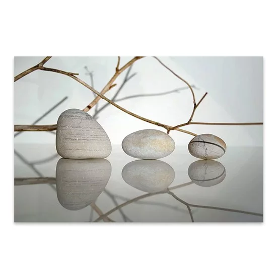 Πίνακας σε καμβά Stones and Branches  ψηφιακής εκτύπωσης 90x60x3εκ.