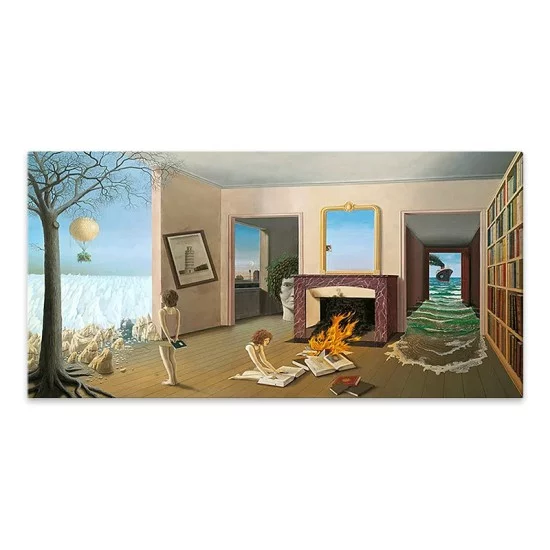 Πίνακας σε καμβά Entre Les Trous De La Memoire  ψηφιακής εκτύπωσης 80x40x3εκ.