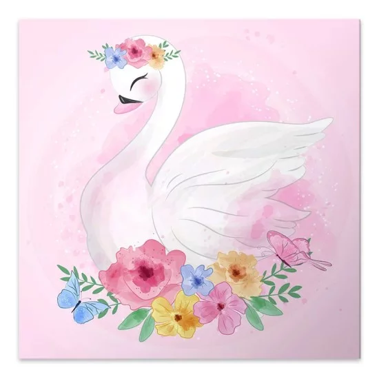Πίνακας σε καμβά Baby Swan ψηφιακής εκτύπωσης 40x40x3εκ. Πίνακας σε καμβά "Baby Swan" ψηφιακής εκτύπωσης 40x40x3εκ.