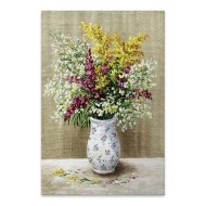 Πίνακας σε καμβά "Flowers in Vase"  ψηφιακής εκτύπωσης 60x90x3εκ.