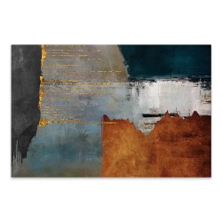 Πίνακας σε καμβά "Abstract Retro"  ψηφιακής εκτύπωσης 140x70x3εκ.