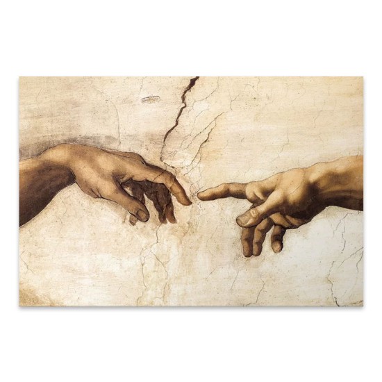 Πίνακας σε καμβά "The Creation of Adam"  ψηφιακής εκτύπωσης 125x80x3εκ.