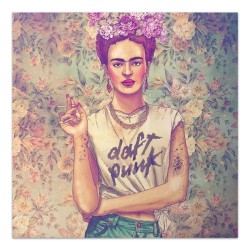 Πίνακας σε καμβά "Frida Punk"  ψηφιακής εκτύπωσης 60x60x3εκ.