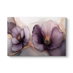 Πίνακας σε καμβά "Purple Peonies"  ψηφιακής εκτύπωσης 100x70x3εκ.