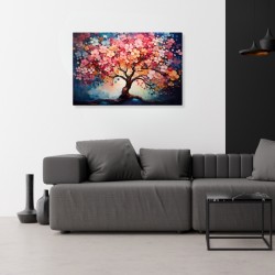 Πίνακας σε καμβά "Pink Tree"  ψηφιακής εκτύπωσης 100x70x3εκ.