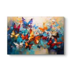 Πίνακας σε καμβά "Festival of Butterflies"  ψηφιακής εκτύπωσης 100x70x3εκ.