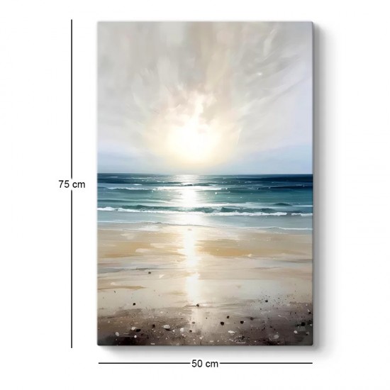 Πίνακας σε καμβά "Sunrise on the Beach" ψηφιακής εκτύπωσης 50x75x3εκ. Πίνακας σε καμβά "Sunrise on the Beach" ψηφιακής εκτύπωσης 50x75x3εκ.