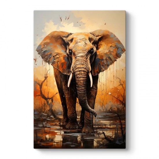 Πίνακας σε καμβά "Elephant Story" ψηφιακής εκτύπωσης 60x90x3εκ. Πίνακας σε καμβά "Elephant Story" ψηφιακής εκτύπωσης 60x90x3εκ.