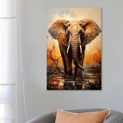 Πίνακας σε καμβά "Elephant Story"  ψηφιακής εκτύπωσης 60x90x3εκ.
