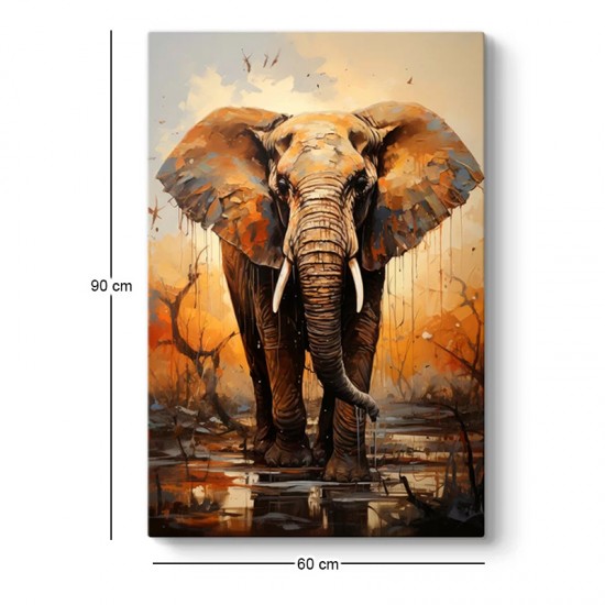 Πίνακας σε καμβά "Elephant Story" ψηφιακής εκτύπωσης 60x90x3εκ. Πίνακας σε καμβά "Elephant Story" ψηφιακής εκτύπωσης 60x90x3εκ.