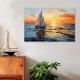 Πίνακας σε καμβά "Fisherman at the sunset" ψηφιακής εκτύπωσης 120x60x3εκ. Πίνακας σε καμβά "Fisherman at the sunset" ψηφιακής εκτύπωσης 120x60x3εκ.