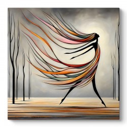 Πίνακας σε καμβά "Abstract Woman"  ψηφιακής εκτύπωσης 60x60x3εκ.