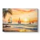 Πίνακας σε καμβά "Tropical Sails at the Sunset"  ψηφιακής εκτύπωσης 100x70x3εκ.