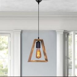 Φωτιστικό οροφής Esela  E27 ξύλινο μονόφωτο χρώμα φυσικό 24x4x70εκ. Φωτιστικό οροφής Esela  E27 ξύλινο μονόφωτο χρώμα φυσικό 24x4x70εκ.