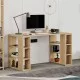 Γραφείο εργασίας Colmar  χρώμα sapphire oak 140x60x75εκ