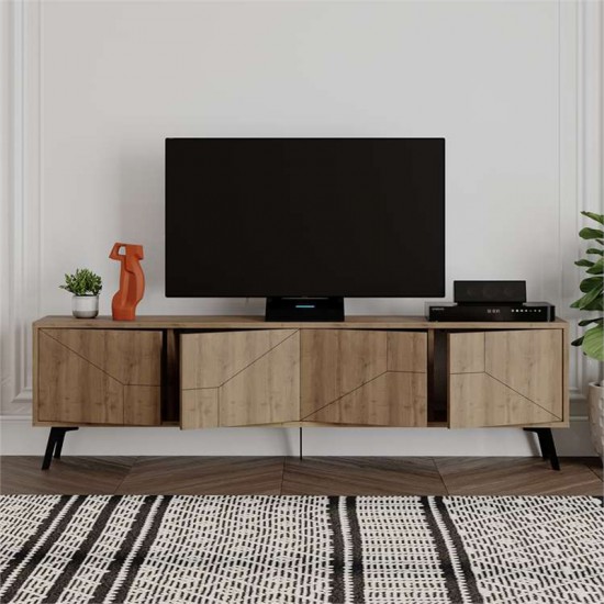 Έπιπλο τηλεόρασης Dune χρώμα ανοιχτό καρυδί 180x29,6x50εκ. Έπιπλο τηλεόρασης Dune χρώμα ανοιχτό καρυδί 180x29,6x50εκ.