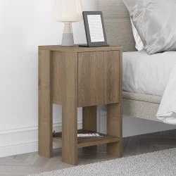 Κομοδίνο Ema  χρώμα ανοιχτό καρυδί 30x30x55εκ.