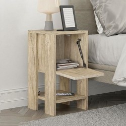 Κομοδίνο Ema  χρώμα travertine 30x30x55εκ.