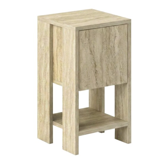 Κομοδίνο Ema  χρώμα travertine 30x30x55εκ.