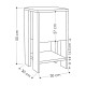 Κομοδίνο Ema  χρώμα travertine 30x30x55εκ.