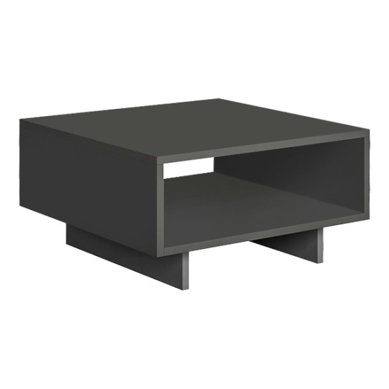 Τραπεζάκι σαλονιού Hola  χρώμα ανθρακί 60x60x32εκ. Τραπεζάκι σαλονιού Hola  χρώμα ανθρακί 60x60x32εκ.