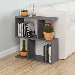 Τραπεζάκι βοηθητικό Homemania  χρώμα ανθρακί 60x20x60εκ.