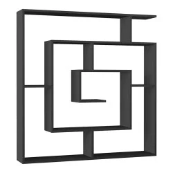 Βιβλιοθήκη Labirent  χρώμα ανθρακί 125x22x129εκ.