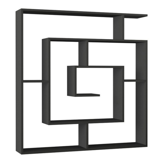 Βιβλιοθήκη Labirent  χρώμα ανθρακί 125x22x129εκ.