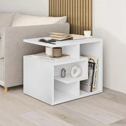 Τραπεζάκι βοηθητικό Labirent   χρώμα λευκό 54x40x45εκ.