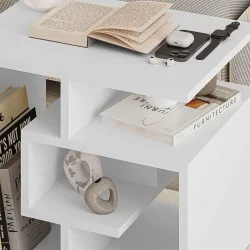 Τραπεζάκι βοηθητικό Labirent   χρώμα λευκό 54x40x45εκ.