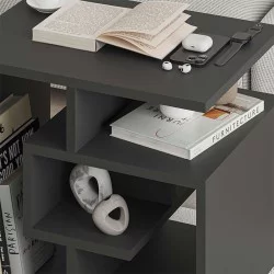 Τραπεζάκι βοηθητικό Labirent  χρώμα ανθρακί 54x40x45εκ.