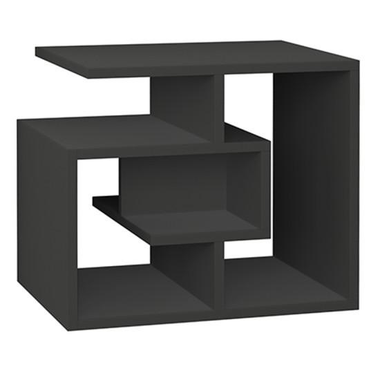 Βοηθητικό τραπεζάκι Labirent  χρώμα ανθρακί 54x40x45εκ.
