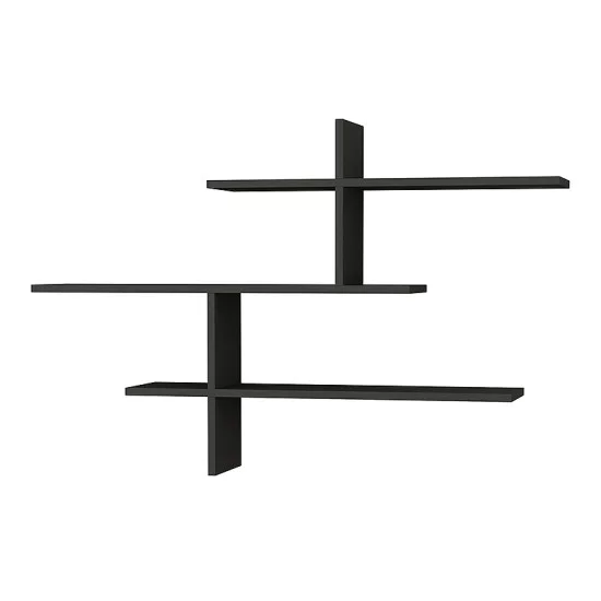 Ραφιέρα τοίχου Leo  χρώμα ανθρακί 123x22x80εκ.