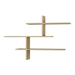 Ραφιέρα τοίχου Leo  χρώμα sapphire oak 123x22x80εκ.